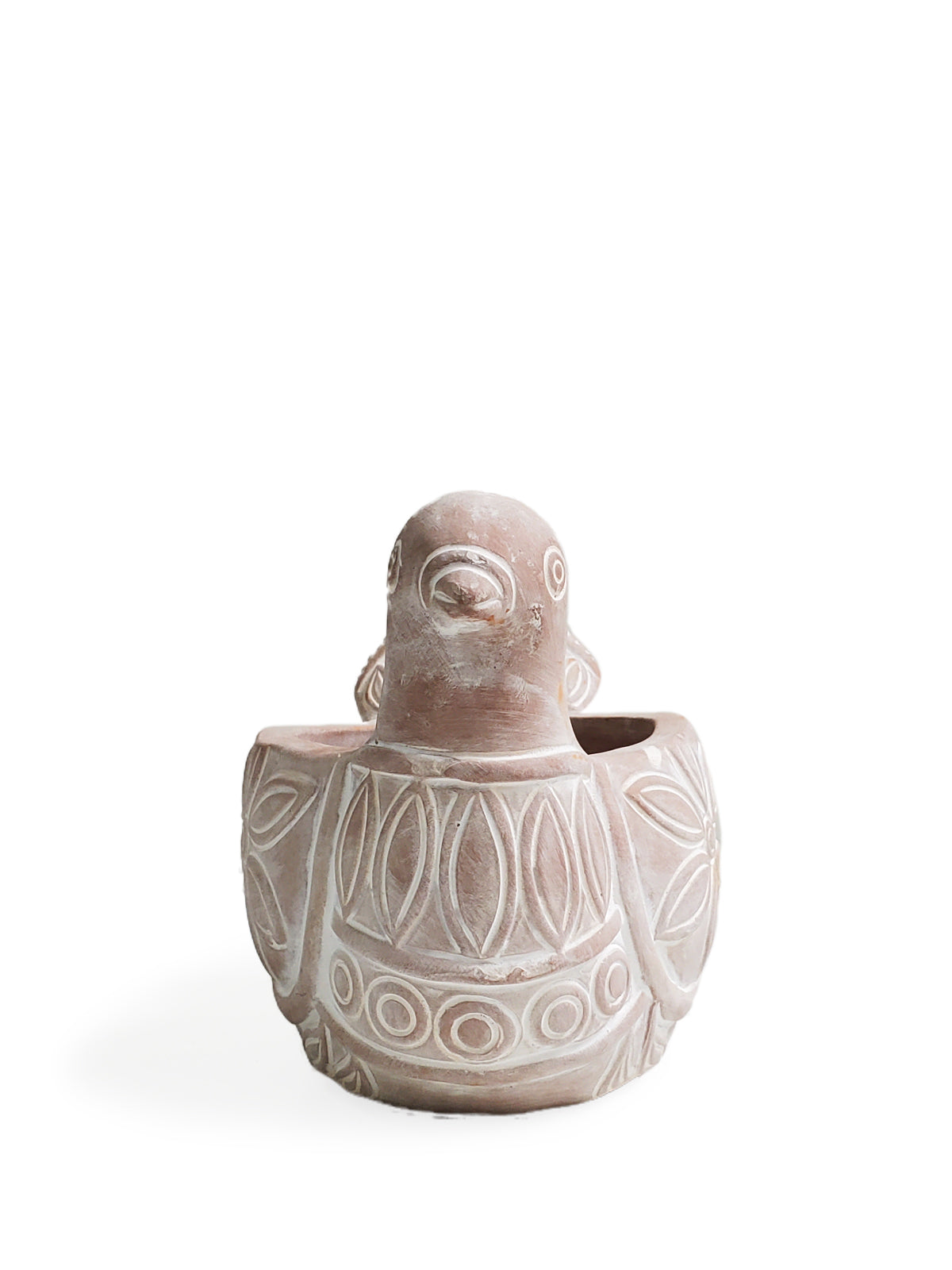 Handmade Spotted Dove Terracotta Planter