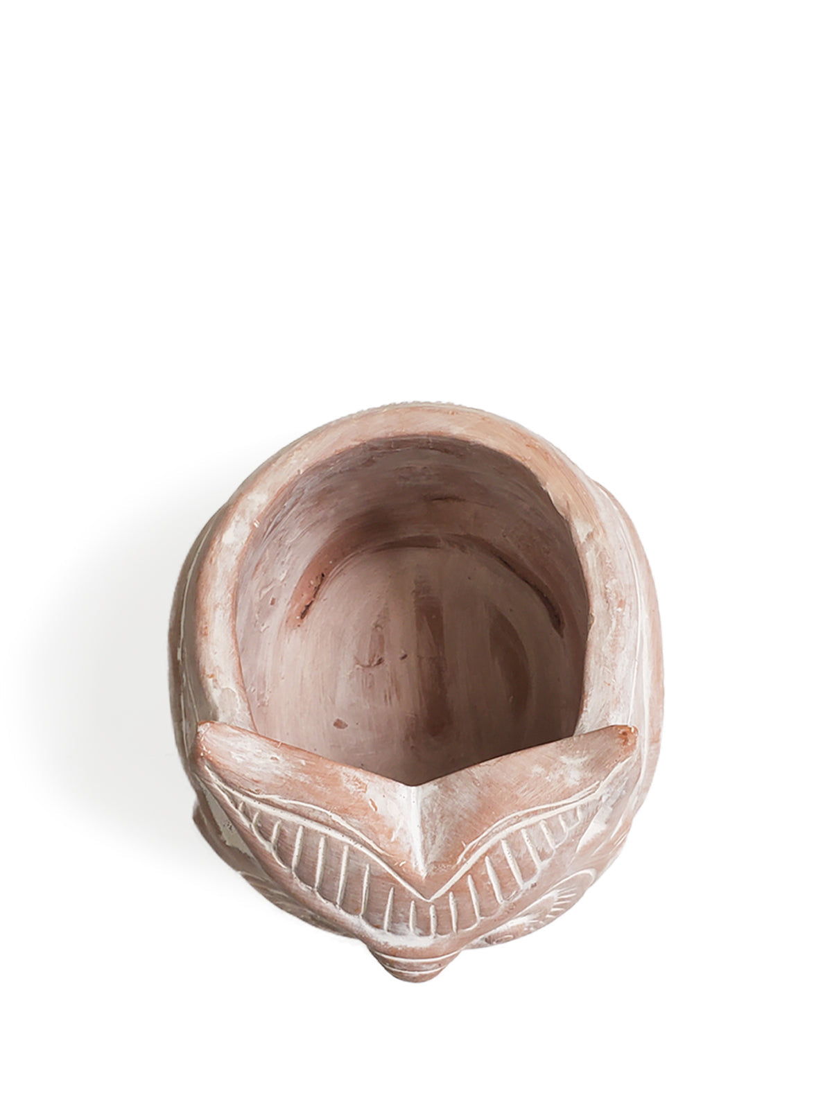 Handmade Horned Owl Terracotta Planter