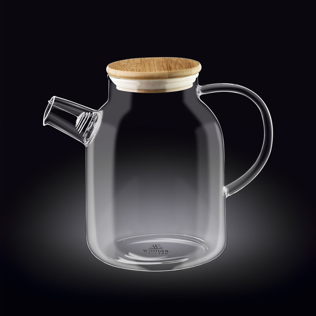 54 oz Borosilicate Glass Teapot with Bamboo Lid & Infuser