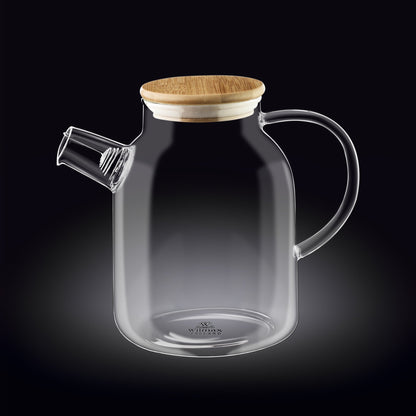 54 oz Borosilicate Glass Teapot with Bamboo Lid & Infuser