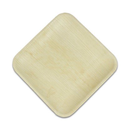 8-Inch Square Areca Palm Leaf Plates – 25, 50 or 100 Pack