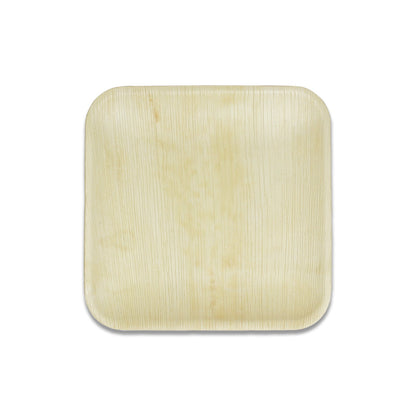 8-Inch Square Areca Palm Leaf Plates – 25, 50 or 100 Pack