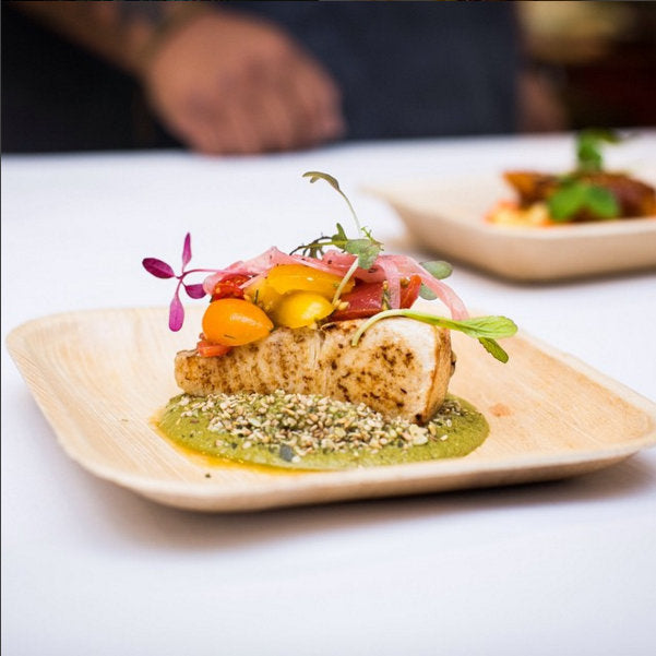 8-Inch Square Areca Palm Leaf Plates – 25, 50 or 100 Pack