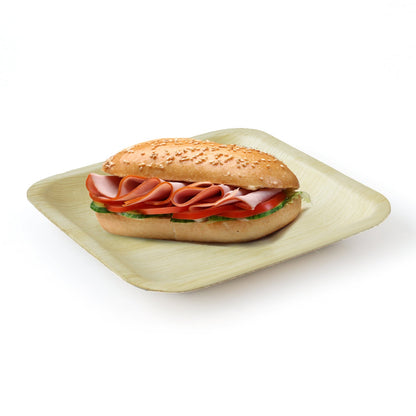 8-Inch Square Areca Palm Leaf Plates – 25, 50 or 100 Pack