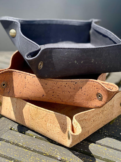 Cork Catch-All Tray for Entryway, Desk & Nightstand