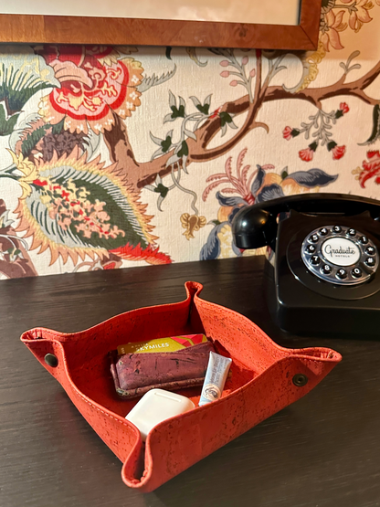 Cork Catch-All Tray for Entryway, Desk & Nightstand