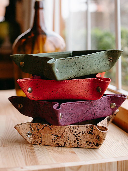 Cork Catch-All Tray for Entryway, Desk & Nightstand