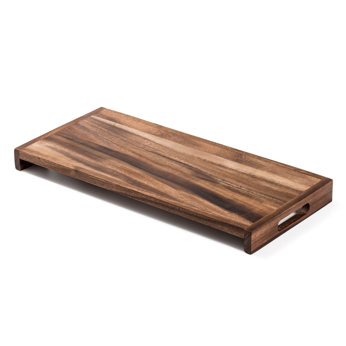 Long Acacia Wood Serving & Coffee Table Tray